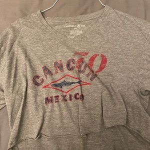 Cancun Mexico cropped tee